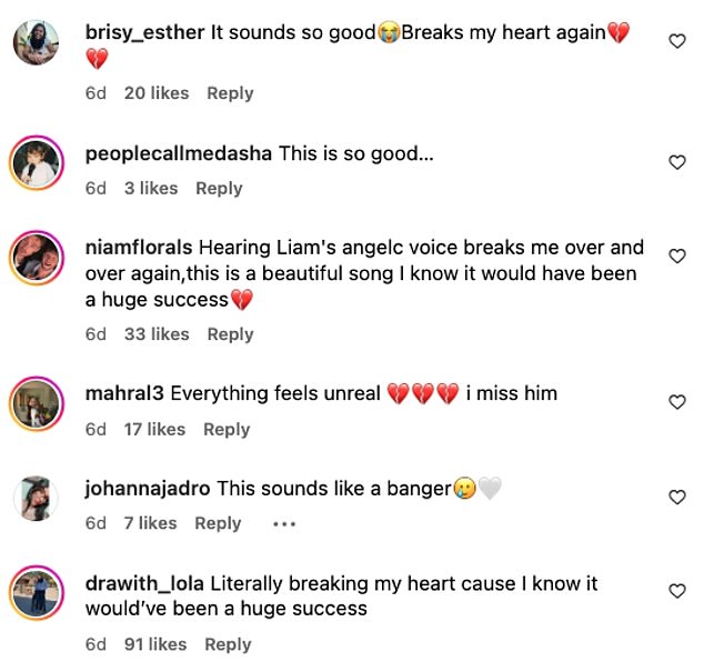 Emotional fans took to the comments section to share their thoughts, with one saying: 'Goosebumps. Thoughts and prayers out to you and his family.”