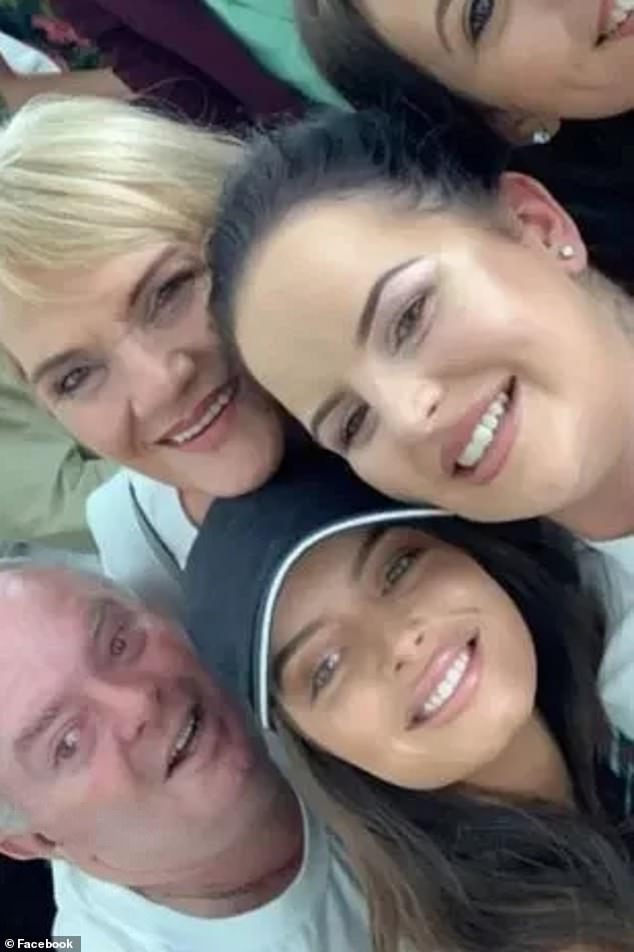 The model, 33, detailed their estranged relationship in a new interview on Tuesday, revealing how she hasn't spoken to him 'in a few years' (pictured with her father, mother and sisters)