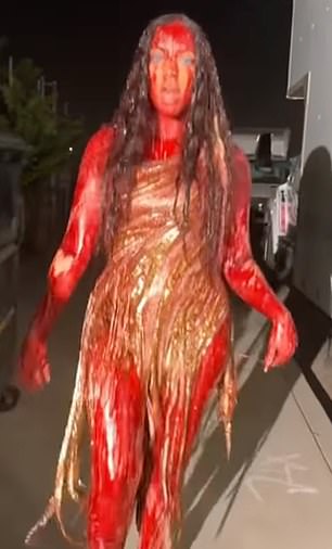 Jade Thirlwall has shared a fun clip from the music video for her new single Fantasy, which saw her looking completely unrecognizable in a blood-splattered outfit