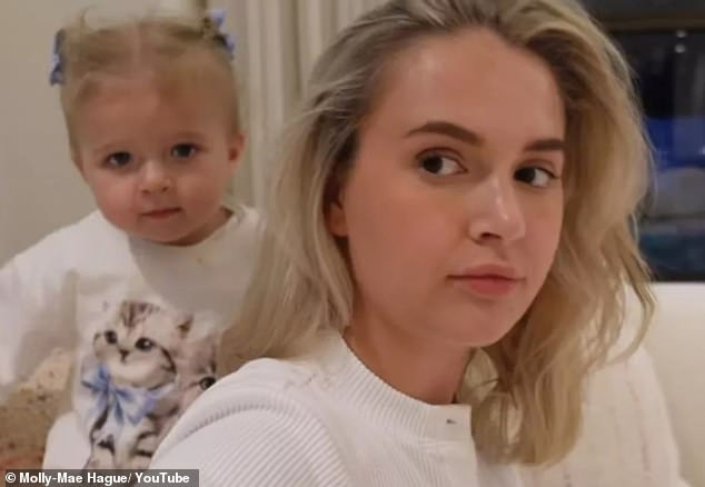 The former Love Island star opened up about her little one's attachment issues in a new vlog this week, saying she 'screams and cries' when she can't see her mum