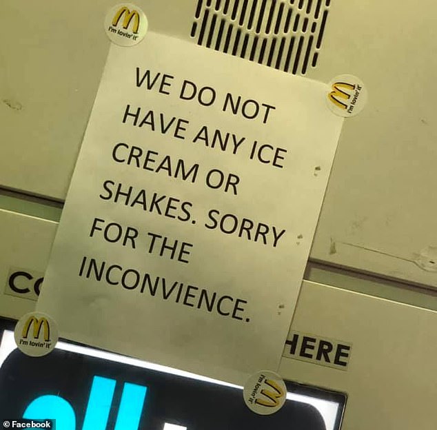 As of Wednesday, nearly 15 percent of all McDonald's ice cream machines are broken, causing the company to lose $625 in sales per day for each affected store