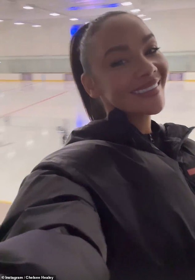 Chelsee Healey was in good spirits as she entered the rink for the first time