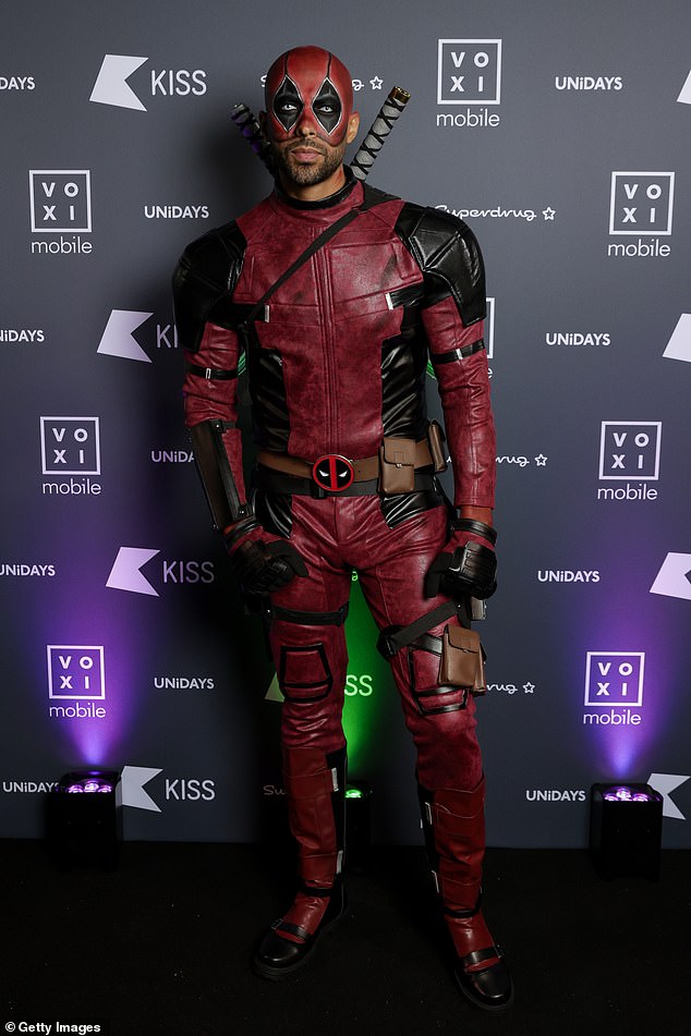 Marvin dressed as Ryan Reynolds' Deadpool