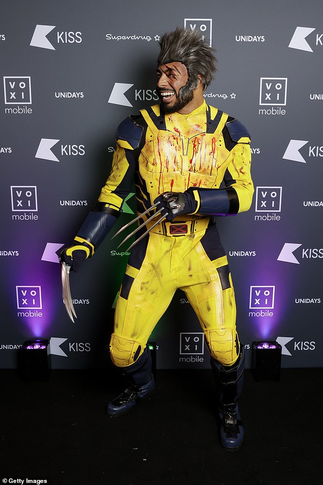 Tyler donned a yellow suit as Hugh Jackman's Wolverine