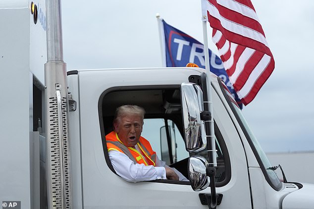 'What do you think of my garbage truck? This truck is in honor of Kamala and Joe Biden,” he told reporters in Green Bay