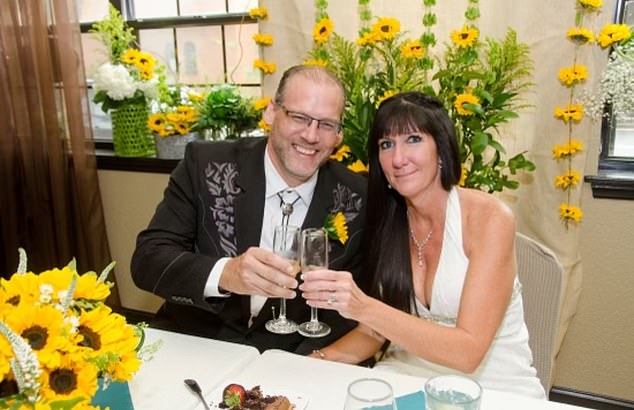 DrWillits is pictured above on her wedding day and before her diagnosis. She attributes her survival to a therapy that involved freezing her tumor and targeting it with immunotherapy drugs