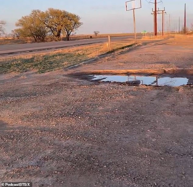 Multiple pools of blood were found near the vehicle in the deserted Oklahoma panhandle. A hole with hay was also discovered next to the car