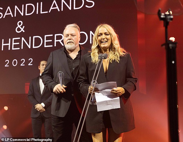 When she checked into rehab in November 2022, Jackie didn't tell her colleagues - not even her co-host Kyle Sandilands - and instead said she was suffering from long Covid-19 (she's pictured with Kyle several weeks before that, in October 2022)