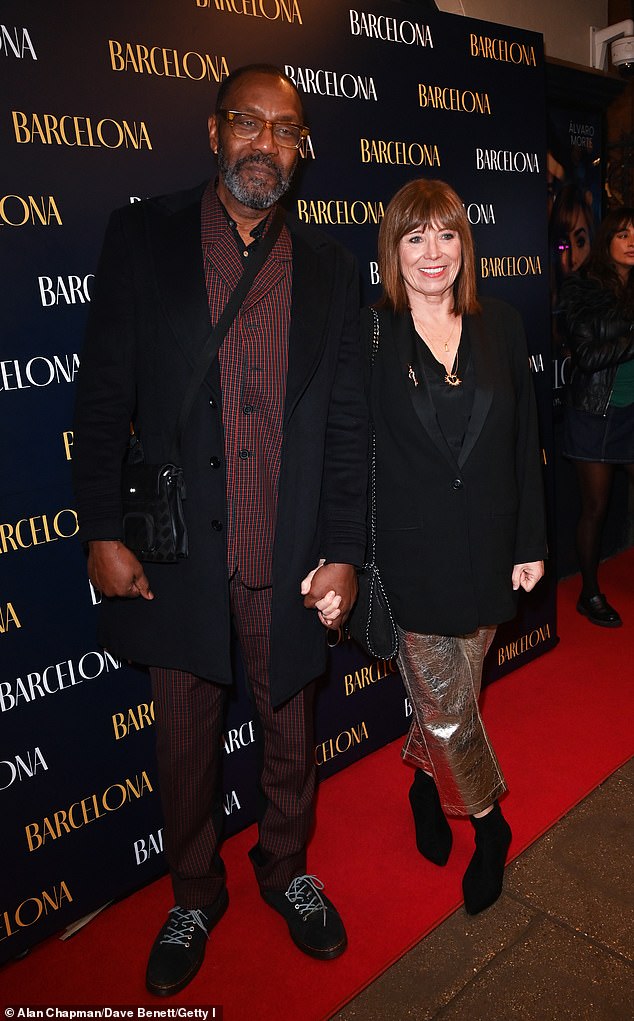 Sir Lenny looked happier than ever as he arrived hand-in-hand with his theater producer girlfriend Lisa Makin