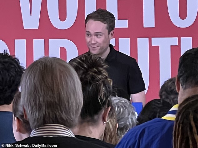 Cole Emhoff introduced his father, second gentleman Doug Emhoff, during an appearance Wednesday on UNLV's campus