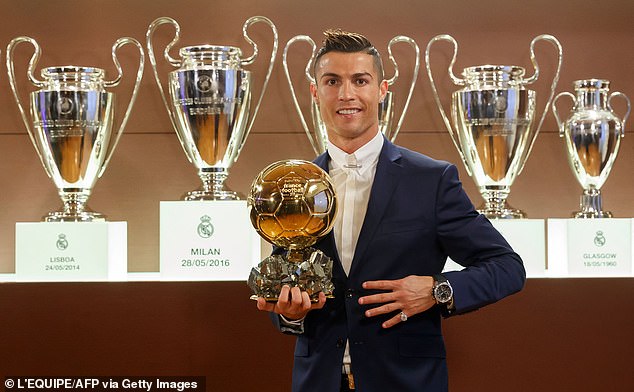 Ronaldo has won five Ballon d'Ors in his brilliant football career