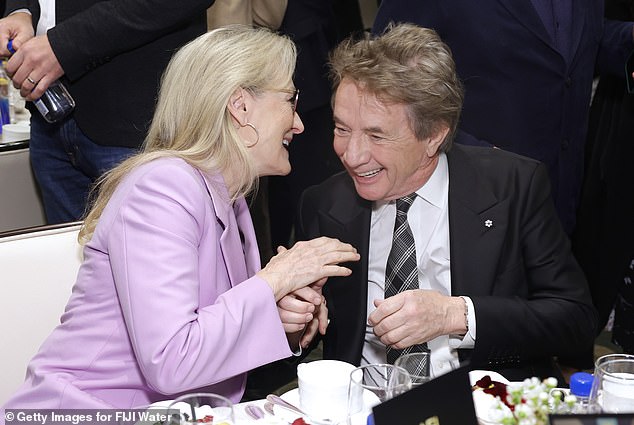 The source noted that it was special to see Short connect with someone new after losing his wife Nancy Dolman to cancer in 2010 (pictured at The AFI Awards Luncheon)