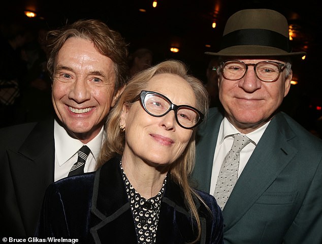 Their costar Steve Martin appeared to poke fun at the new couple when he edited a photo taken of the trio in February 2023 (see above)