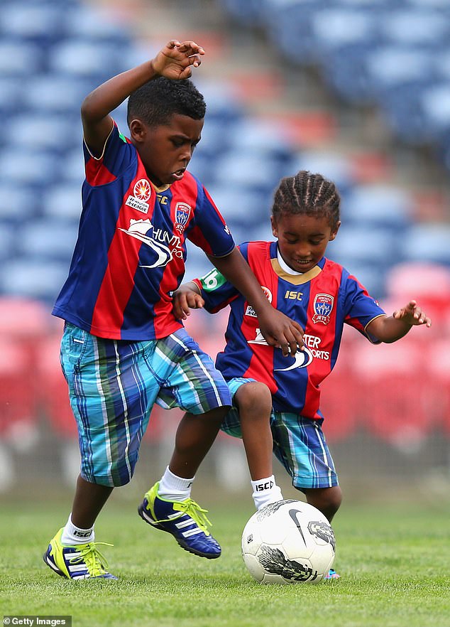 During his time with Newcastle Jets in Australia in 2012, the brothers, then aged four and six, were able to steal the show on the pitch after matches.