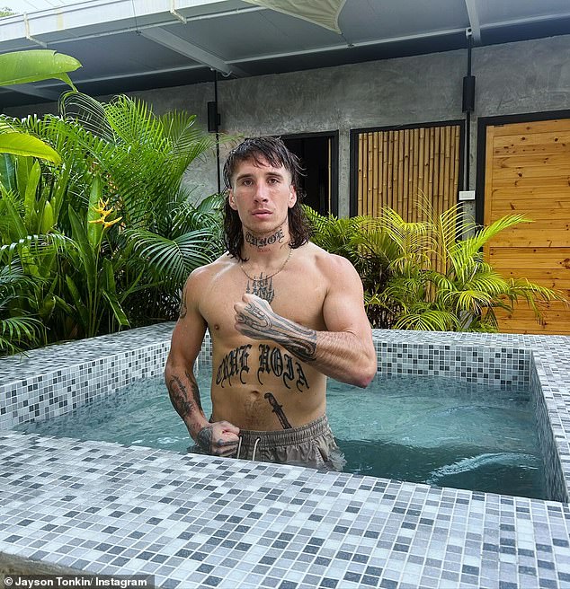 Tonkin, above in training in Hua Hin, was due to fight in the rescheduled fight in November but it is now uncertain what condition the comatose 27-year-old will be in by that date.