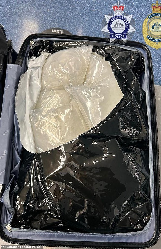 In Sydney, officers are said to have found 25 packets of powder that tested positive for meth in the bags of a 38-year-old man with dual citizenship of Britain and Northern Ireland who arrived from Thailand on Tuesday.