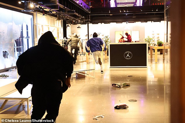 Looters imagined they were storming into a store they had broken into in the early hours