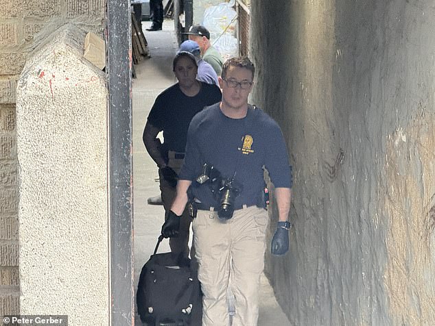 Police were called to the rear courtyard of 1150 St. Lawrence Ave in the Bronx around 11:15 a.m. Wednesday after a construction worker made the gruesome discovery