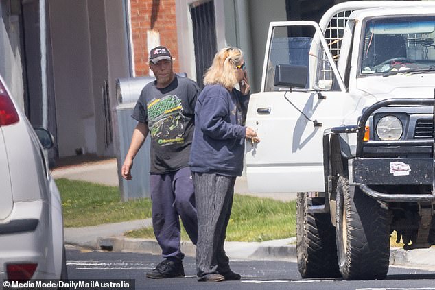 Jamie McCulloch is pictured with Jacinta King at the Salvation Army on Thursday