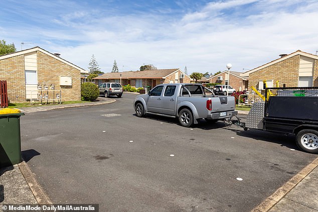 Pictured: the parking lot where Jacinta King and Jamie McCulloch had sex in a parked car, with Sue McCulloch in the front