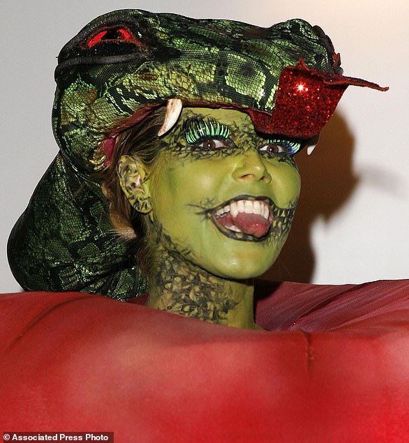 In 2006 she dressed up as the forbidden fruit