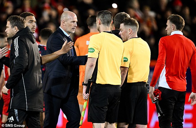 Clement is in full-time discussions with referee Craig Beaton and his officials