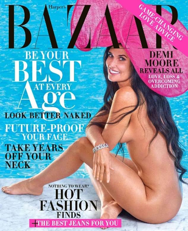 In 2019, Moore posed nude again, but this time for Harper's Bazaar