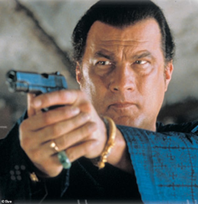 Seagal in the 2003 film The Belly of The Beast – a time when the martial artist desperately tried to hide his growing figure