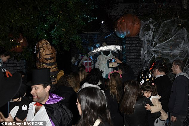 Families looked excited as they took photos of the decorations