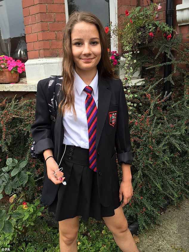 Dozens of bots were found to be using the persona of Brianna Ghey and Molly Russell (pictured) who took her own life in 2017 at the age of 14 after seeing self-harm and suicide-related content on social media