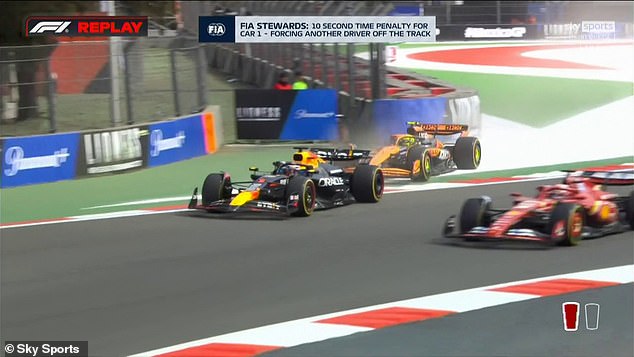 Seconds later the rivals resumed their bitter battle and, taking advantage of the commotion, Ferrari's Charles Leclerc intervened to make it a team one-two with Sainz.