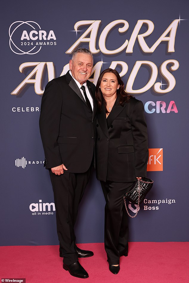 Ray Hadley and his beautiful wife Sophie Baird oozed charm and style on Saturday night as they attended the 2024 ACRA Awards in Sydney. Both shown