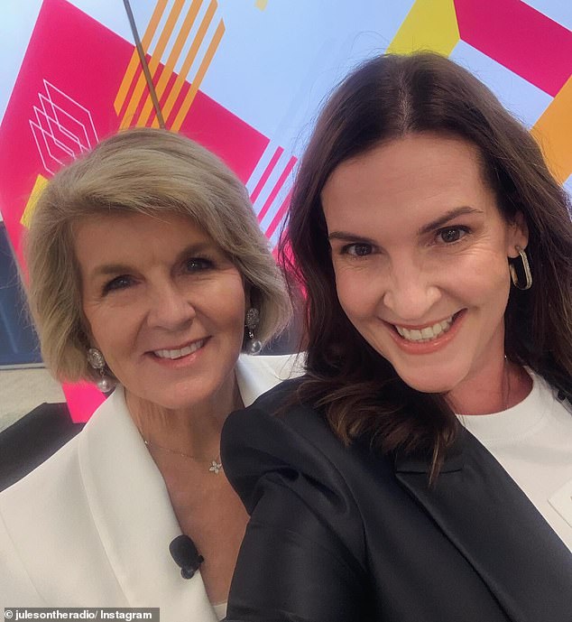 Sprague (pictured with former Deputy Prime Minister Julie Bishop) had been the station's only female host