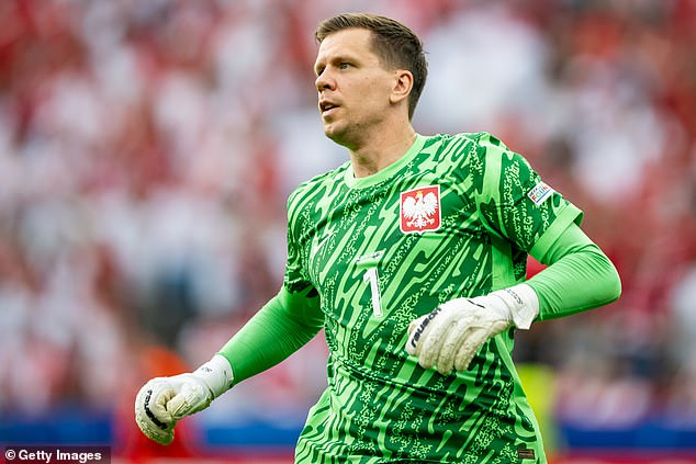 Wojciech Szczesny, pictured playing for Poland at Euro 2024, didn't stay retired for long