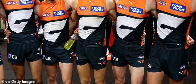 AFL stars fall asleep in education meetings designed to avoid repeats of the GWS Giants' 'Wacky Wednesday' scandal (pictured, Giants players after a match this year)