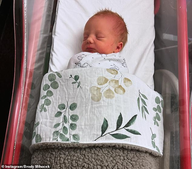 Brody Mihocek and partner Polly Frankcombe have announced the birth of their first child