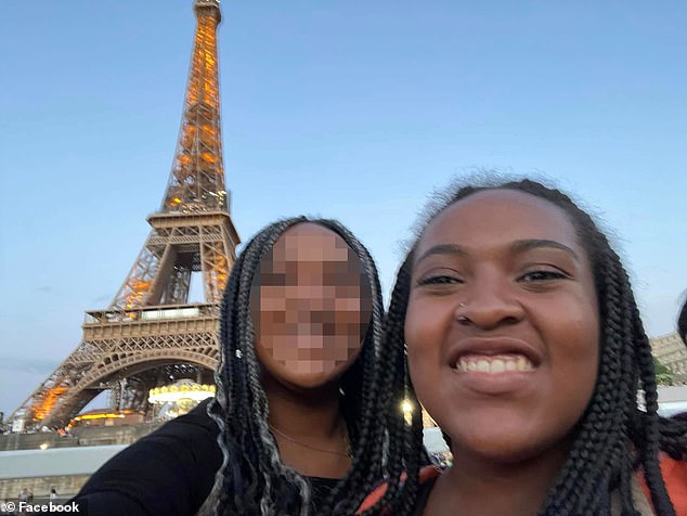 Kaci Sloan, 19, on her summer holiday in 2022 to the French capital with sister MacKenzie