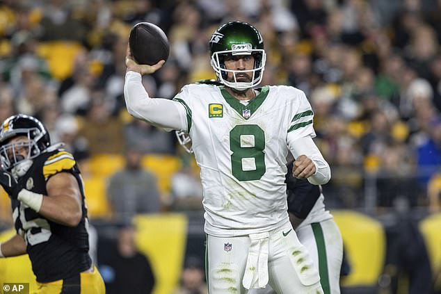 The Aaron Rodgers-led Jets have lost four straight games and are 2-5 through seven weeks