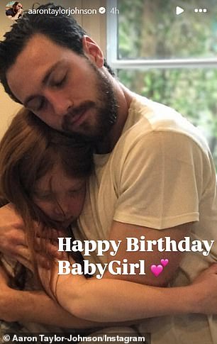 Aaron Taylor-Johnson celebrated his stepdaughter Jessie's 18th birthday in a very sweet way on Tuesday