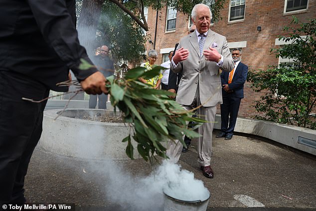 King Charles, 75, was welcomed by elders from the National Center of Indigenous Excellence, including those from the Sydney region and Aboriginal and Torres Strait Islander organizations