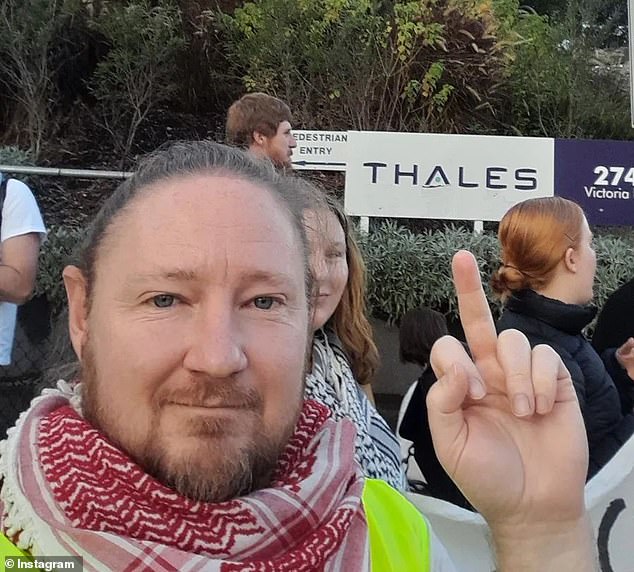 Mr Lees, 41, from Newtown in Sydney's west, is regularly seen at protests in a keffiyeh, which has become a symbol of support for Palestine amid the conflict in the Middle East