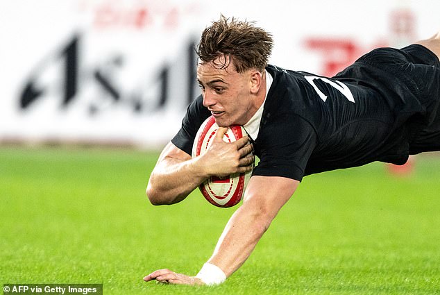 All Black debutant Ruben Love has thanked a teacher for doubting his abilities before making a stunning debut for his country against Japan (pictured)