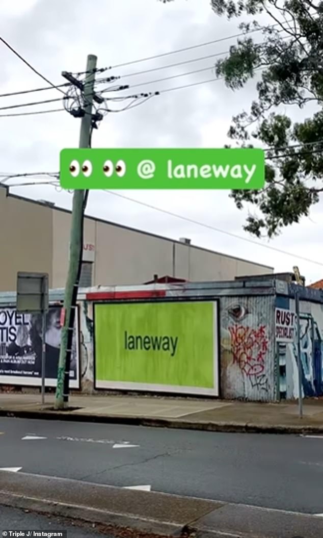 The ads show one word of text in the now iconic Aerial Black font: laneway