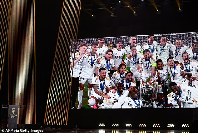 Real Madrid failed to win the Club of the Year award at the Ballon d'Or ceremony