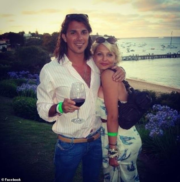 Melbourne's Damien Carew was jailed for repeatedly assaulting his wife Anna Polianskaya (pictured together)