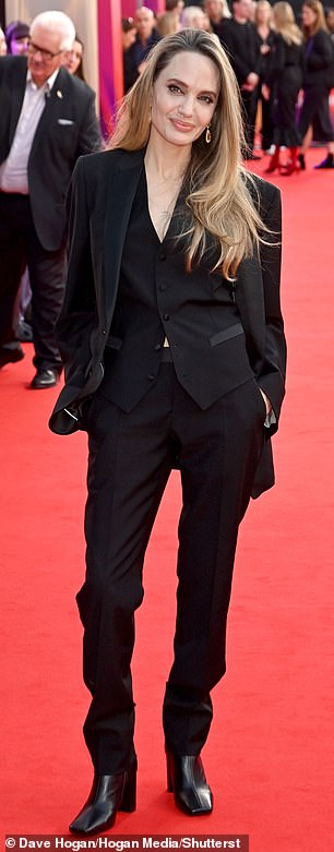 Angelina Jolie appeared to team up with her rumored boyfriend Akala at the London premiere of her new movie Maria