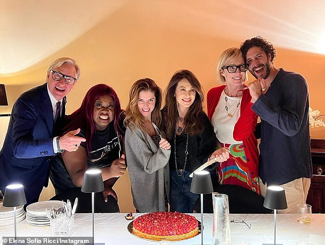 On May 26, Kenrick (3-L, photo May 19) wrapped production on Paul Feig's (L) untitled sequel to A Simple Favor, in which she reprized her role as Stephanie Smothers.