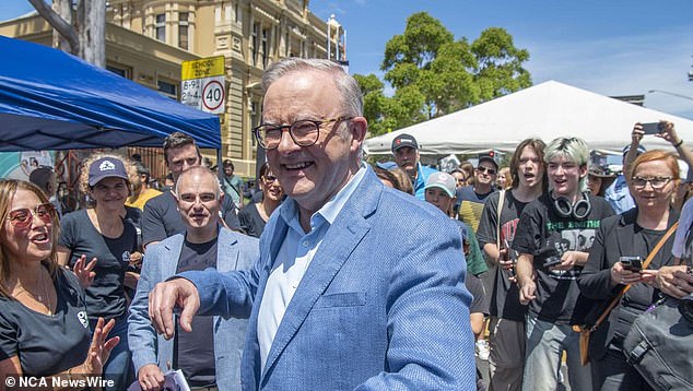 Anthony Albanese (pictured on Sunday) received dozens of flight upgrades on personally financed economy flights from 2010