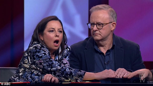 Prime Minister Anthony Albanese appeared on the ABC music trivia game show Spicks and Specks (pictured right with Myf Warhurst)