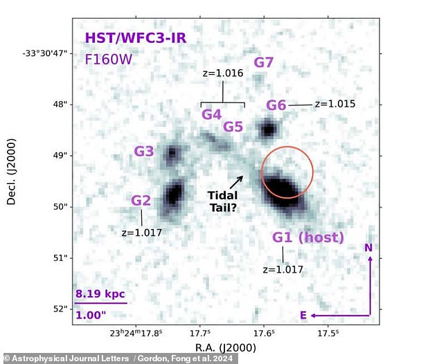 Astronomer Wen-fai Dong, who studies FRB 20220610A, noted that the new Hubble images appear to show elongated shapes or 